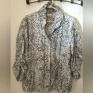 Chico's "Zenergy" Animal Print Jacket Size 3(XL)